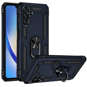 For Samsung A15 5G Ring Magnetic Kickstand Hybrid Case Cover - Blue