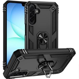 For Samsung A17 5G Ring Magnetic Kickstand Hybrid Case Cover - Black