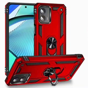 For Motorola Moto G Power 5g 2024 Ring Magnetic Kickstand Hybrid Case Cover - Red