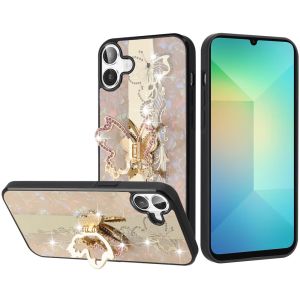 For Samsung A06 SPLENDID Diamond Glitter Ornaments Engraving - Enchanted Butterfly Gold