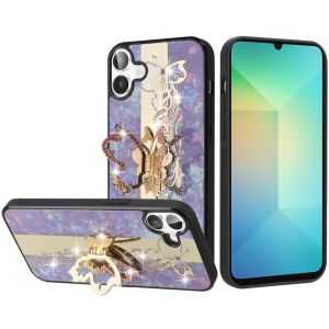 For Samsung A06 SPLENDID Diamond Glitter Ornaments Engraving - Enchanted Butterfly Purple