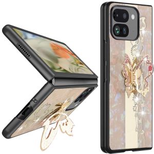 For Google Pixel 10 Pro Fold SPLENDID Diamond Glitter Ornaments Engraving Case Cover - Enchanted Butterfly Gold