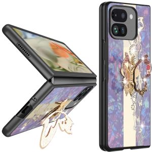 For Google Pixel 10 Pro Fold SPLENDID Diamond Glitter Ornaments Engraving Case Cover - Enchanted Butterfly Purple