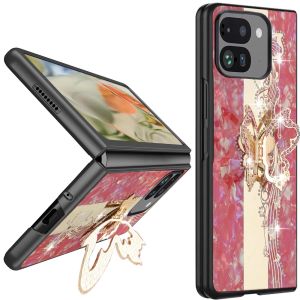For Google Pixel 10 Pro Fold SPLENDID Diamond Glitter Ornaments Engraving Case Cover - Enchanted Butterfly Red