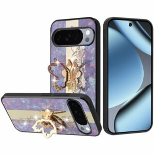 For Google Pixel 11 Pro XL SPLENDID Diamond Glitter Ornaments Engraving Case Cover - Enchanted Butterfly Purple