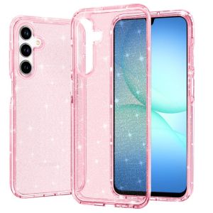For Samsung A17 5G Glitter Ultra Thick 3mm Transparent Hybrid Case Cover - Pink