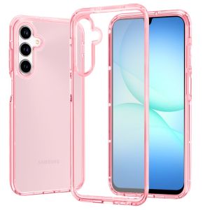 For Samsung A17 5G Sturdy Ultra Thick 3mm Transparent Hybrid Case Cover - Pink