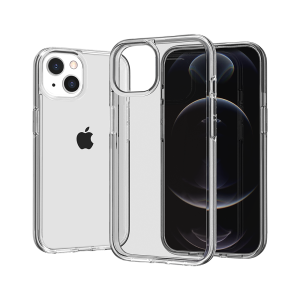 For iPhone 13/14 Sturdy Ultra Thick 3mm Transparent Hybrid Case Cover - Clear