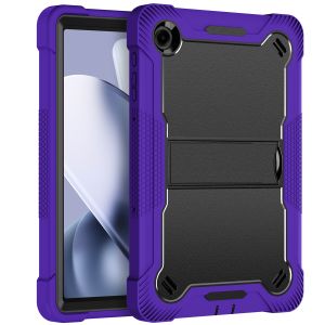 For TMobile Revvl Tab 2 Tough Tablet Strong Kickstand Hybrid Case Cover - Purple