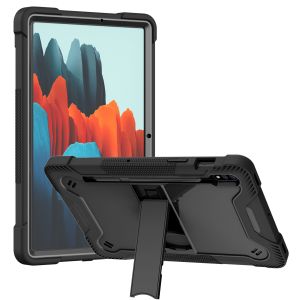 For Samsung Tab S8 Tough Tablet Strong Kickstand Hybrid Case Cover - Black