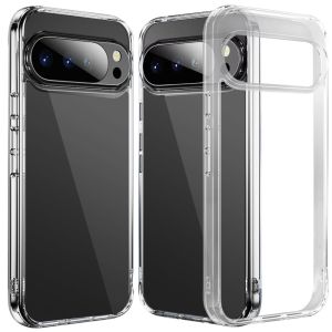 For Google Pixel 10/10 Pro PURE CRYSTAL Transparent Thick 2.0mm ShockProof Chromed Buttons Case Cover - Clear