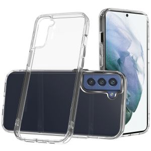 For Samsung Galaxy S22 PURE CRYSTAL Transparent Thick 2.0mm ShockProof Chromed Buttons Case Cover - Clear