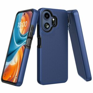 For TCL NXTPAPER 70 Pro Texturized Dotted Design Hybrid Case - Blue
