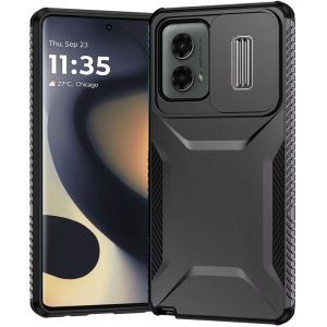 For Motorola Edge 2024 Ultimate U Design Hybrid with Camera Window Covering - Black