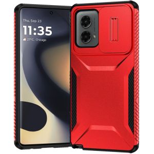 For Motorola Edge 2024 Ultimate U Design Hybrid with Camera Window Covering - Red
