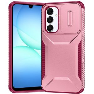 For Samsung A17 5G Ultimate U Design Hybrid with Camera Window Covering - Pink+Burgundy