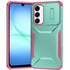 For Samsung A17 5G Ultimate U Design Hybrid with Camera Window Covering - Teal+Hot Pink