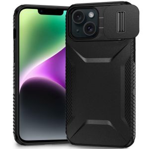 For iPhone 13/14 Ultimate U Design Hybrid with Camera Window Covering - Black