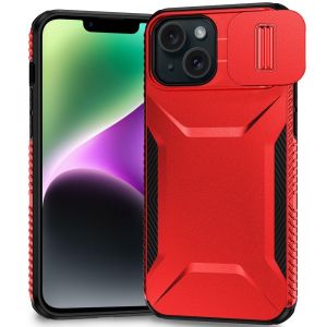 For iPhone 13/14 Ultimate U Design Hybrid with Camera Window Covering - Red