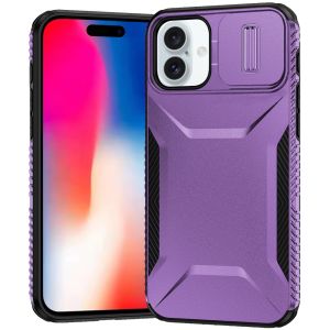 For iPhone 16 6.1 inch Ultimate U Design Hybrid with Camera Window Covering - Purple