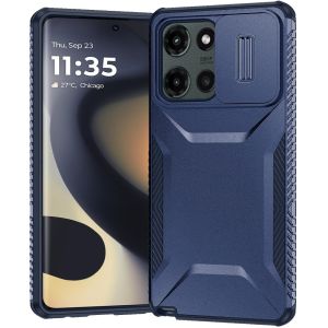 For Motorola Edge 2025 Ultimate U Design Hybrid with Camera Window Covering - Dark Blue