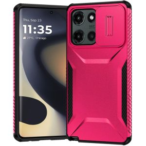 For Motorola Edge 2025 Ultimate U Design Hybrid with Camera Window Covering - Hot Pink