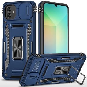 For Samsung A06 Utter Tough Metal Ring Movable Camera Window Hybrid - Navy blue