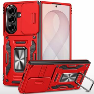 For Samsung Z Fold 8 CHIEF Oil Painted Magnetic Ring Stand Hybrid Case Cover - Black