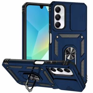 For Samsung A16 5G Well Protective Magentic Ring Stand Camera Protective Cover Case - Blue