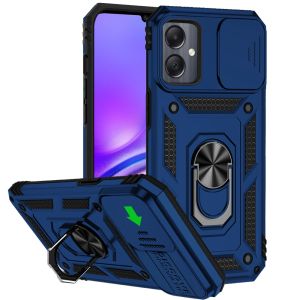 For Samsung A05 Well Protective Magentic Ring Stand Camera Protective Cover Case - Blue