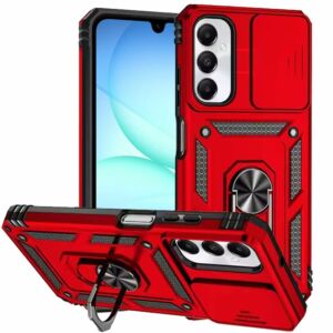 For Samsung A17 5G Well Protective Magentic Ring Stand Camera Protective Cover Case - Black