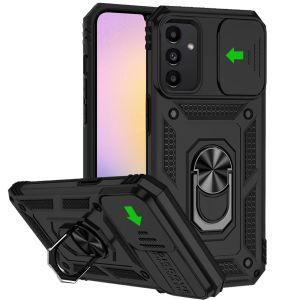 For Samsung A25 5G Well Protective Magentic Ring Stand Camera Protective Cover Case - Black
