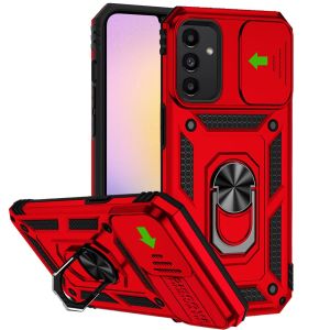 For Samsung A25 5G Well Protective Magentic Ring Stand Camera Protective Cover Case - Red