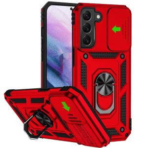 For Samsung Galaxy S21/S30 6.3inch Well Protective Magentic Ring Stand Camera Protective - Red