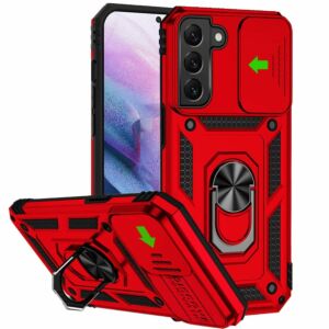 For Samsung Galaxy S21/S30 6.3inch Well Protective Magentic Ring Stand Camera Protective - Red