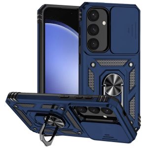 For Samsung S24 FE Well Protective Magentic Ring Stand Camera Protective - Blue
