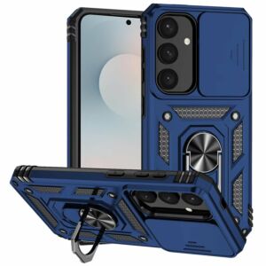 For Samsung s26 Well Protective Magentic Ring Stand Camera Protective Cover Case - Blue