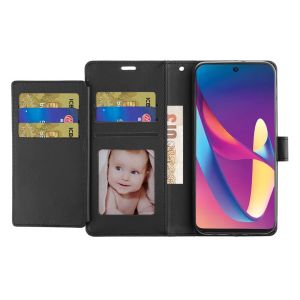 For TCL 50 XL 5G Wallet ID Card Holder Case Cover - Black