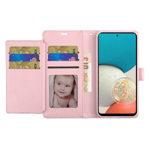 For Samsung A23 5G Wallet ID Card Holder Case Cover - Rose Gold