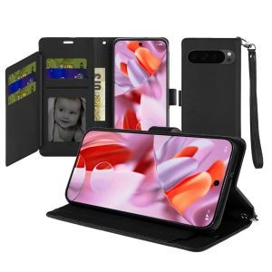 For Google Pixel 10/10 Pro Wallet ID Card Holder Case Cover - Black