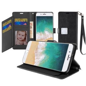 For iPhone 17E / 16E / SE4 Wallet ID Card Holder - Black