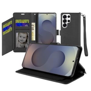 For Samsung s26 Ultra Wallet ID Card Holder Case Cover - Black