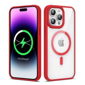 For Samsung S23 Ultra Skin Touch Feel [Magnetic Circle] Kickstand Hybrid - Red
