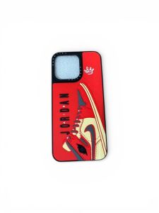 Red Jordan Air Character Case For iPhone 14 - D