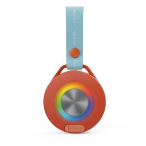 Nautica S20 Portable Bluetooth Speaker, Wireless, TWS Pairing, IPX5 Splashproof, Dynamic Led Lights, Bluetooth 5.1, Carrying Strap, Advanced Sound for Home, Outdoor (ORANGE/BLUE)
