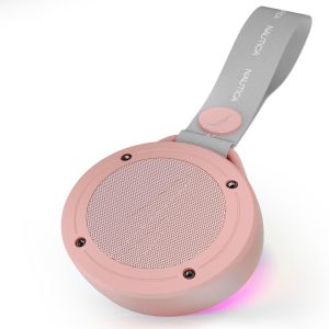 Nautica S20 Portable Bluetooth Speaker, Wireless, TWS Pairing, IPX5 Splashproof, Dynamic Led Lights, Bluetooth 5.1, Carrying Strap, Advanced Sound for Home, Outdoor (PINKGRAY) (LANE C RACK3 -NAUTICA#13)