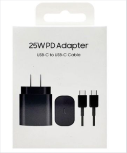25W House Adapter + C-C Cable (Black)