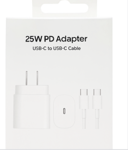 25W House Adapter + C-C Cable (White)