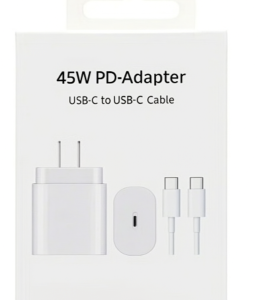 45W House Adapter + C-C Cable (White)