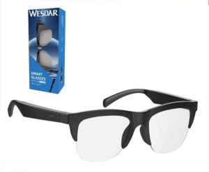 Smart Glasses Wearable Technology, Primarily Focusing On Hands-Free Audio And Eye Protection - Clear